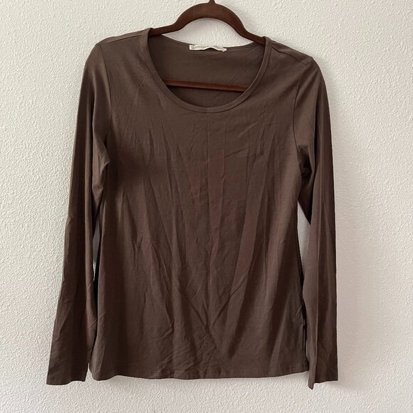 Peruvian Connection Brown Long Sleeve T-Shirt - Picture 1 of 5